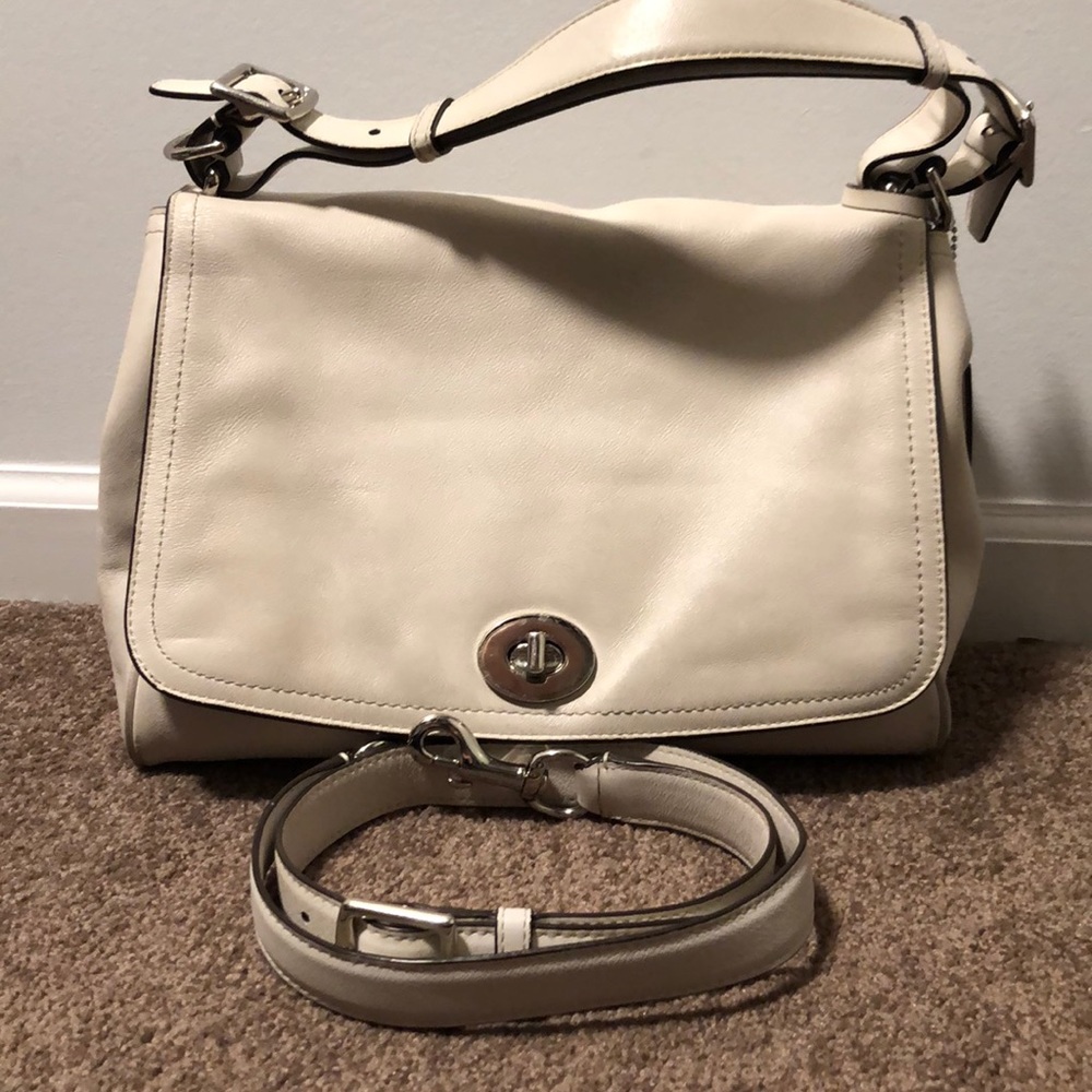 Coach, Creme Shoulder Satchel
